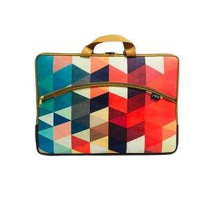 Capa Pasta P Notebook Bolso Alça Estampado 15.6 Marrom
