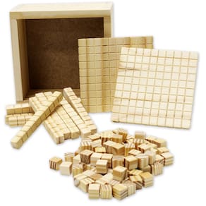 Material Dourado 111 Peças Em Madeira - Material Escolar