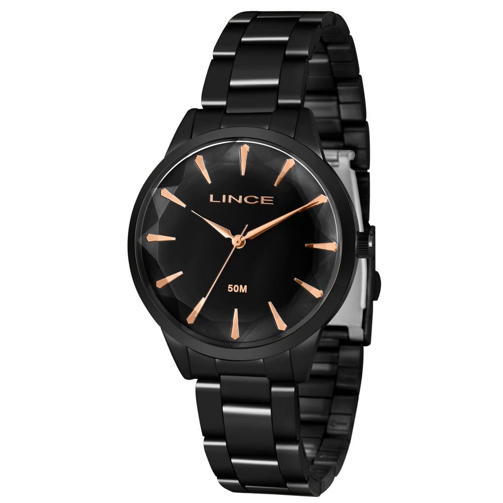 Relógio Feminino Lince Lrn4563L P1Px Preto Rose Analógico
