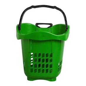 Kit 3Un Cestas 30 Litros Cestinha Mercado Com Rodinha