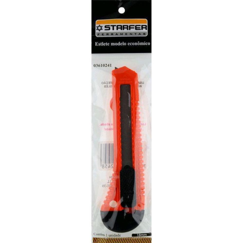Estilete 18 Mm Econômico Starfer Com 24 Peças