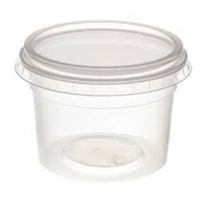 Pote Redondo 145ml Transp. - Descart. e Recicl. - Prafesta