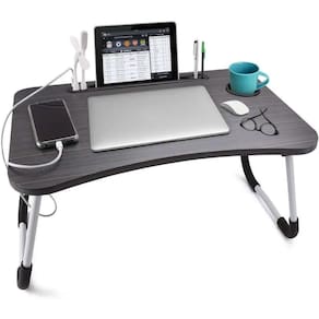 Mesa Notebook Dobrável E Portátil Para Cama E Sofá Cor Preto