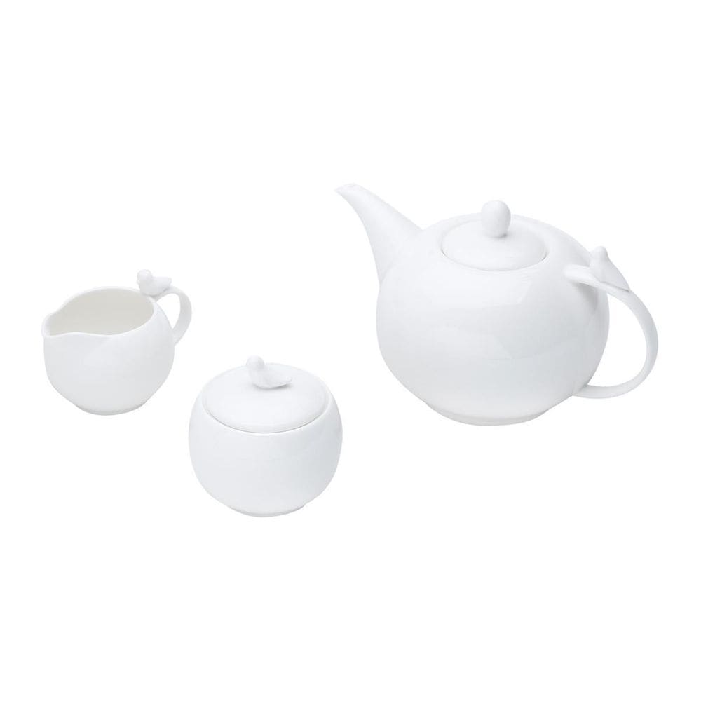 Conjunto Para Chá Wolff Birds Porcelana Branco