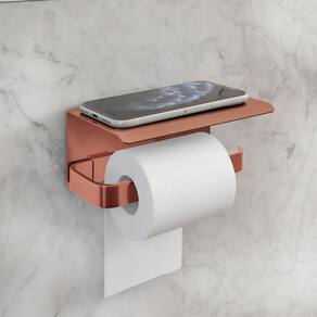 Porta Papel Higiênico Stander Suporte Para Celular Rose