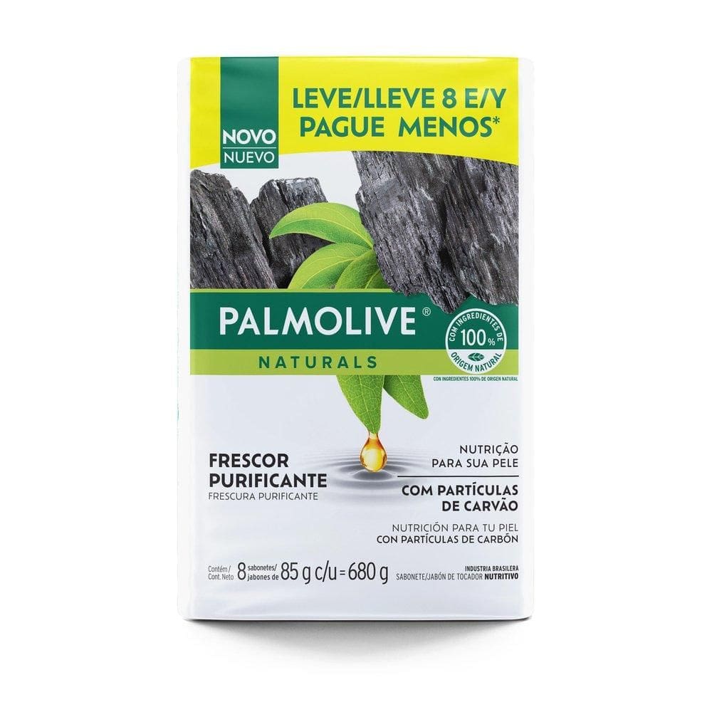 Sabonete em Barra Palmolive Naturals Frescor Purificante 8 Unidades de 85g