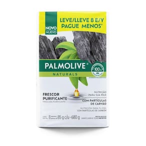 Sabonete em Barra Palmolive Naturals Frescor Purificante 8 Unidades de 85g