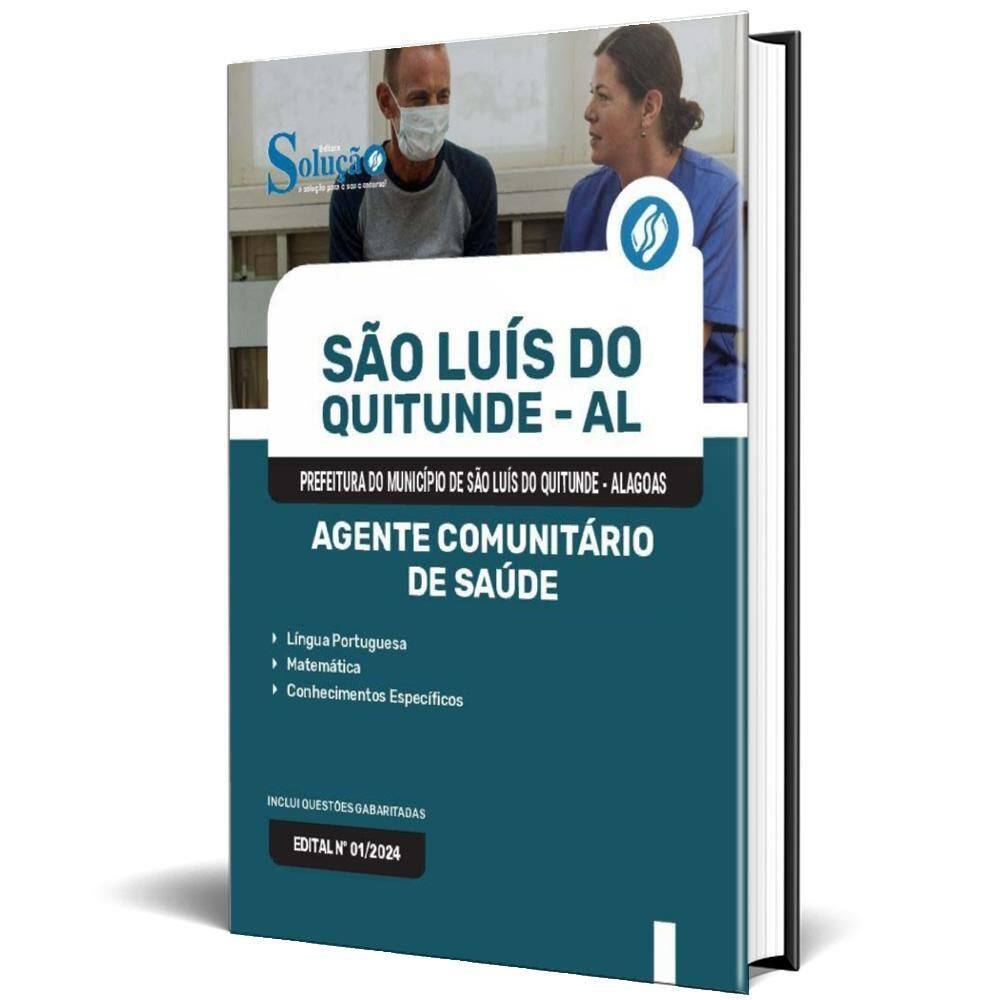 Apostila Prefeitura São Luís Do Quitunde Al 2024 Agente