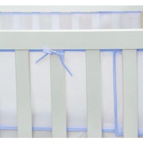 Tela Protetora Lateral De Berço Para Mini Berço Azul