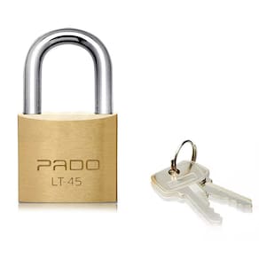 Cadeado De Latão 30mm 2 Chaves Cor Dourado Lt-30 Pado