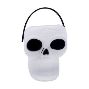 Cabeça Caveira Kit 6 Baldinhos - Decoração de Halloween)