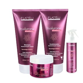 Kit Hyaluronic Clinical Plattelli Harmonização Capilar