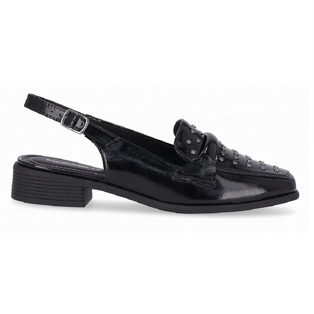 Sapato Slingback Salto Baixo Piccadilly 662003 Feminino - Preto