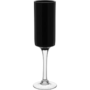 Vaso Decorativo Enfeite Casa Vidro 41x10x10cm Preto
