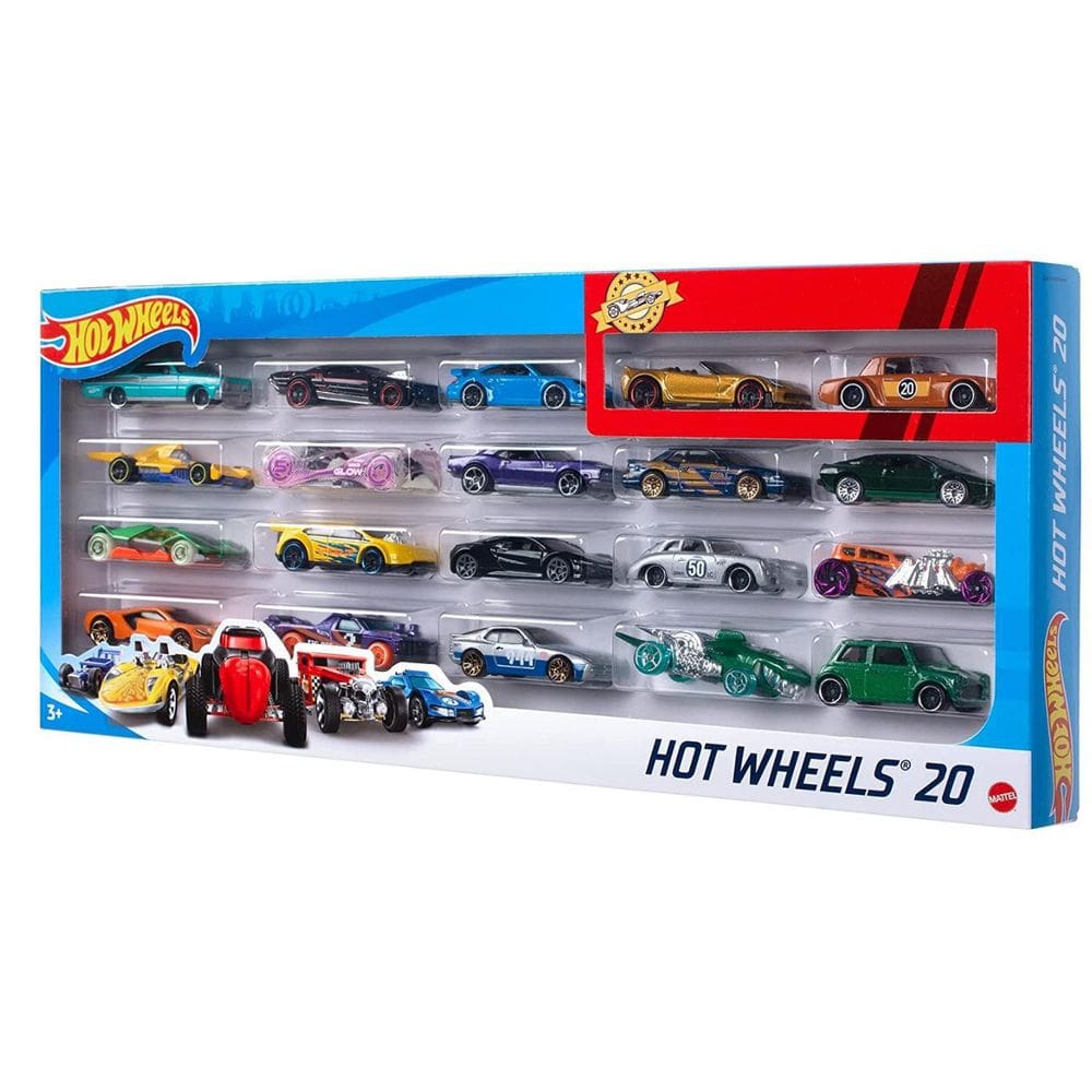 Carrinhos Hot Wheels Mattel - Pacote com 20 unidades