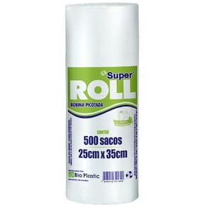 Bobina Picotada 25x35 2Kg 500 Sacos Transparente