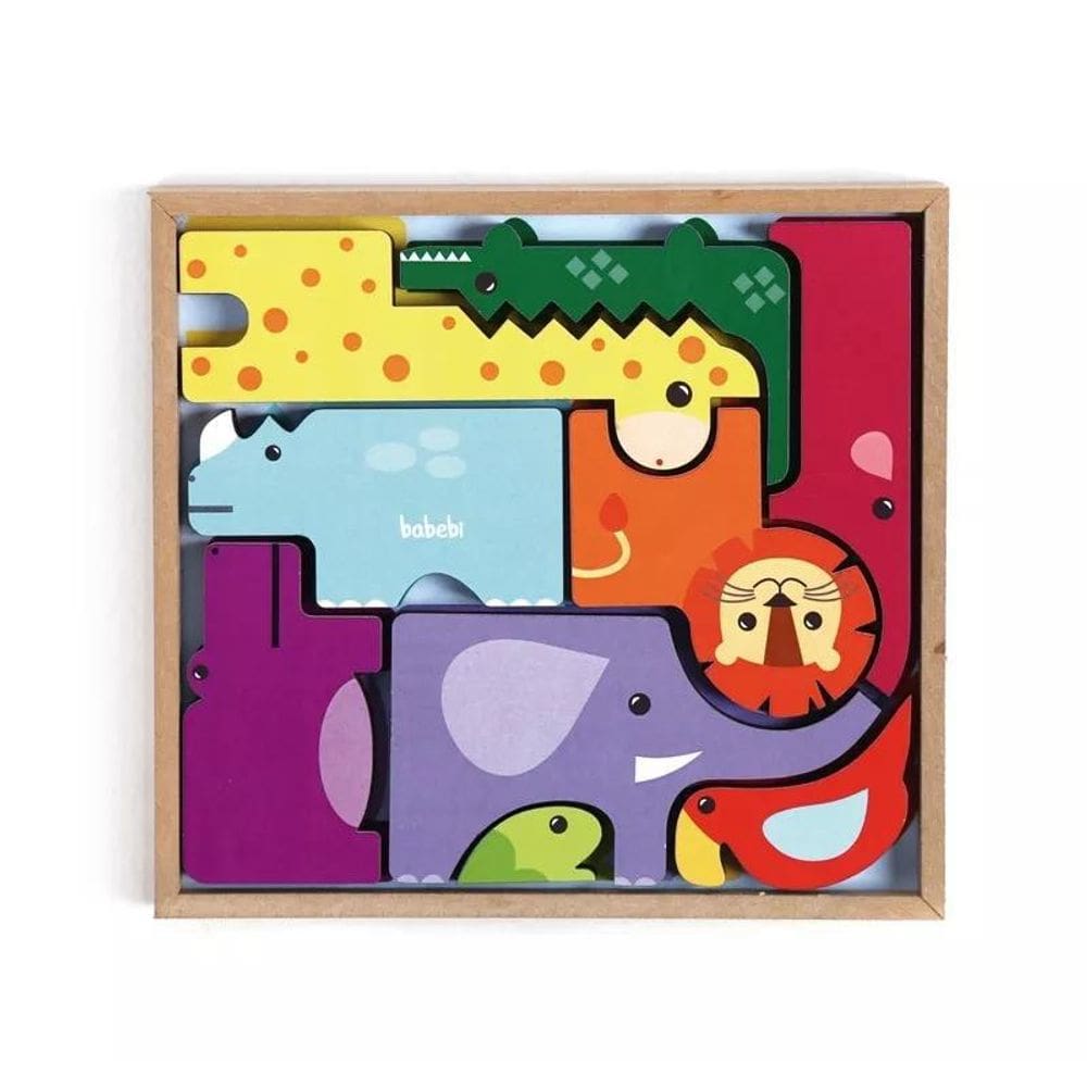 Quebra Cabeça 3 D Monte E Encaixe Animais