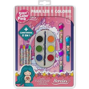 Livro Infantil Colorir Sereias Super Color Pack