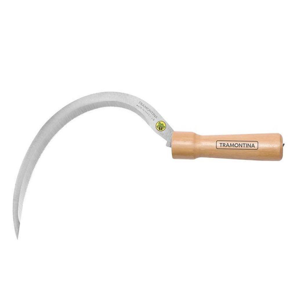 Foicinha Com Dentes Tramontina Em Aço Com Cabo De Madeira