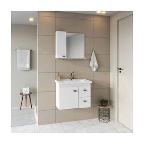Balcão Banheiro Gaam Oreo Suspenso 60cm Branco