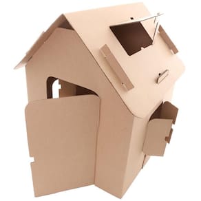 Kit Casa - Casinha Para Brincar Papelão Eu Amo Papelão