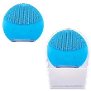Esponja Massageadora Elétrica Para Limpeza Facial Azul