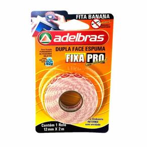 Fita Dupla Face Fixa Pro 19mm x 2 Metros