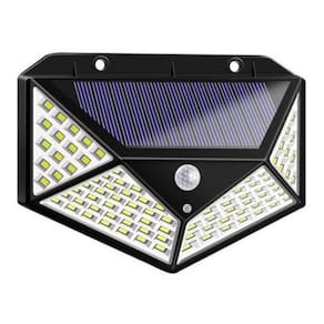 Luminária Solar Parede 100 Led Sensor 2 Funções