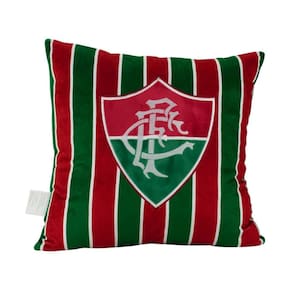 Almofada Quadrada Escudo Time 36X36Cm - Fluminense
