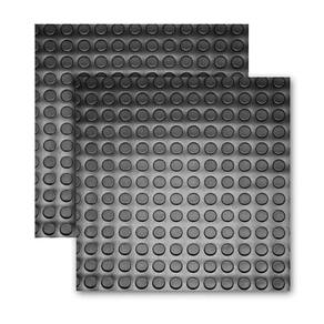Piso Emborrachado Moeda Kit 4 Placas 0,50X0,50M  1M²