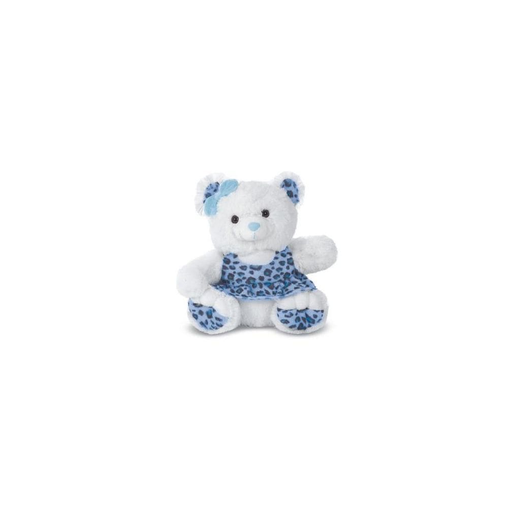 Ursa De Pelúcia Cacau Azul 25 Cm Antialérgica