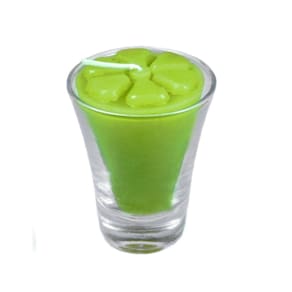Kit 6 vela verde 7 cm no copinho 12 h decoração festa