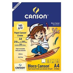 Bloco Canson Desenho 140G A4 - Texturizado Creme