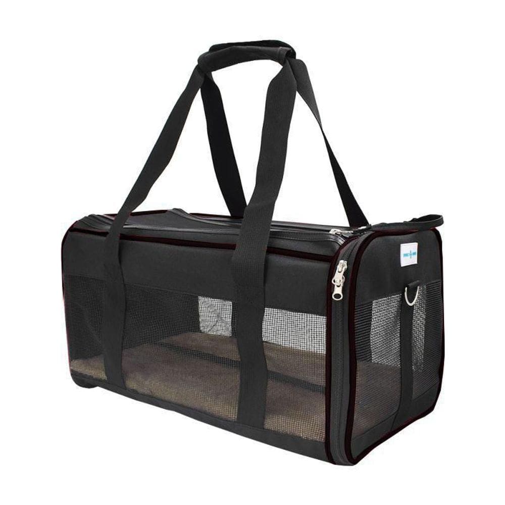 Kit Bolsa Pet Transporte Preta + Luva Tira Pelos