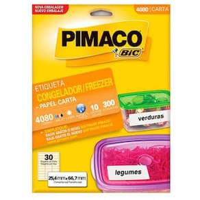 Etiqueta Inkjet/Laser 4080 Para Congelador E Freezer Com