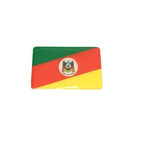 Adesivo resinado da bandeira do rio grande do sul 9x6 cm