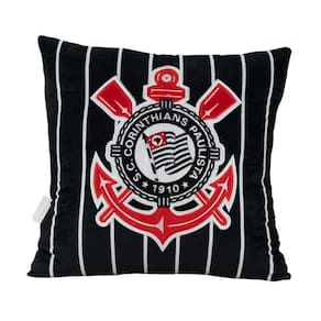 Almofada Quadrada Escudo Time 36X36Cm - Corinthians
