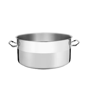 Caçarola Rasa Tramontina Professional Em Aço Inox Com Fundo Triplo Sem Tampa 40 Cm 23 L