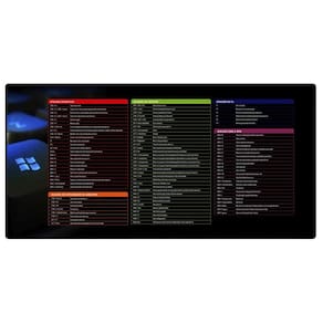Mouse Pad Speed Atalhos Do Windows Extra Grande 700X350X3Mm