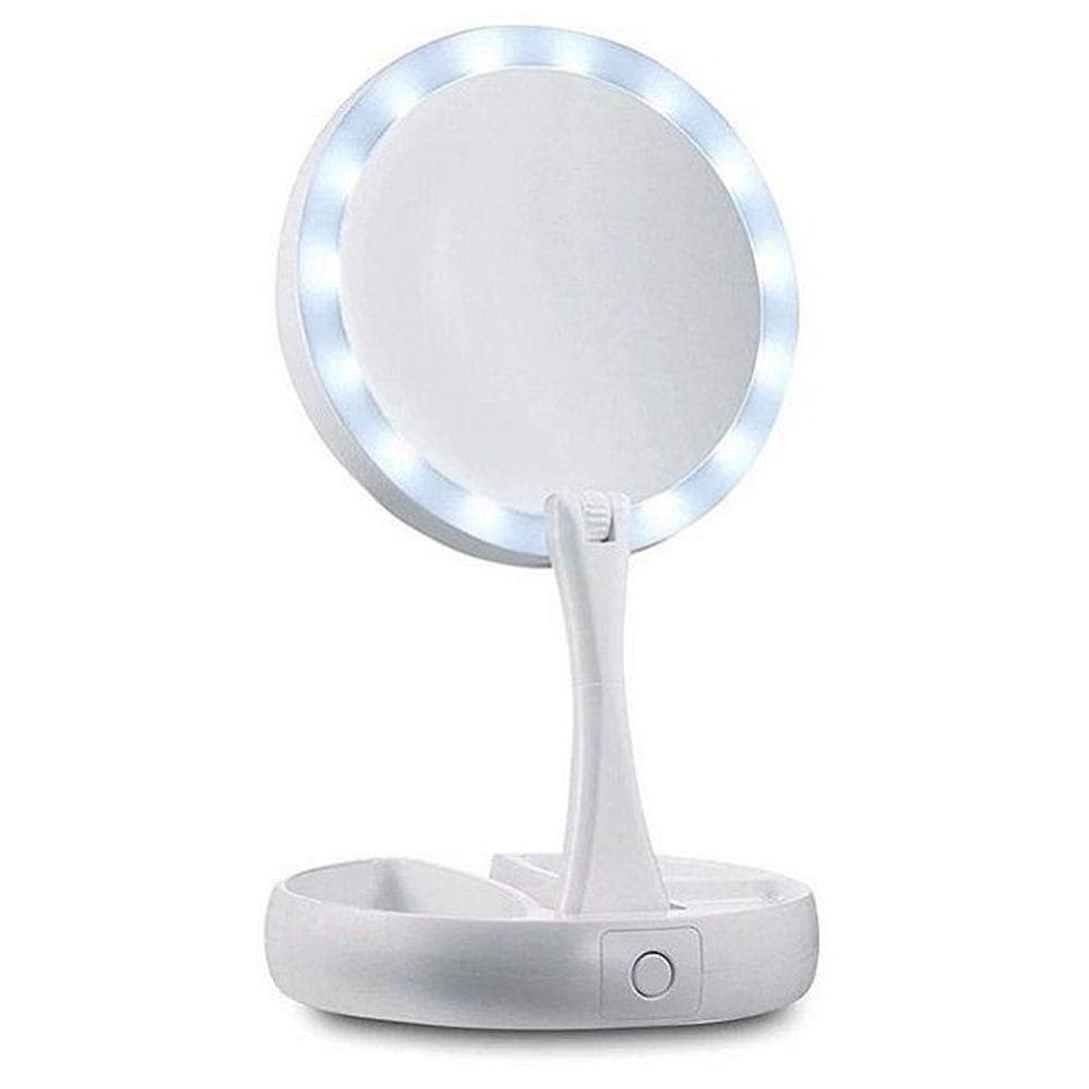Espelho Luz Led Dobrável Maquiagem