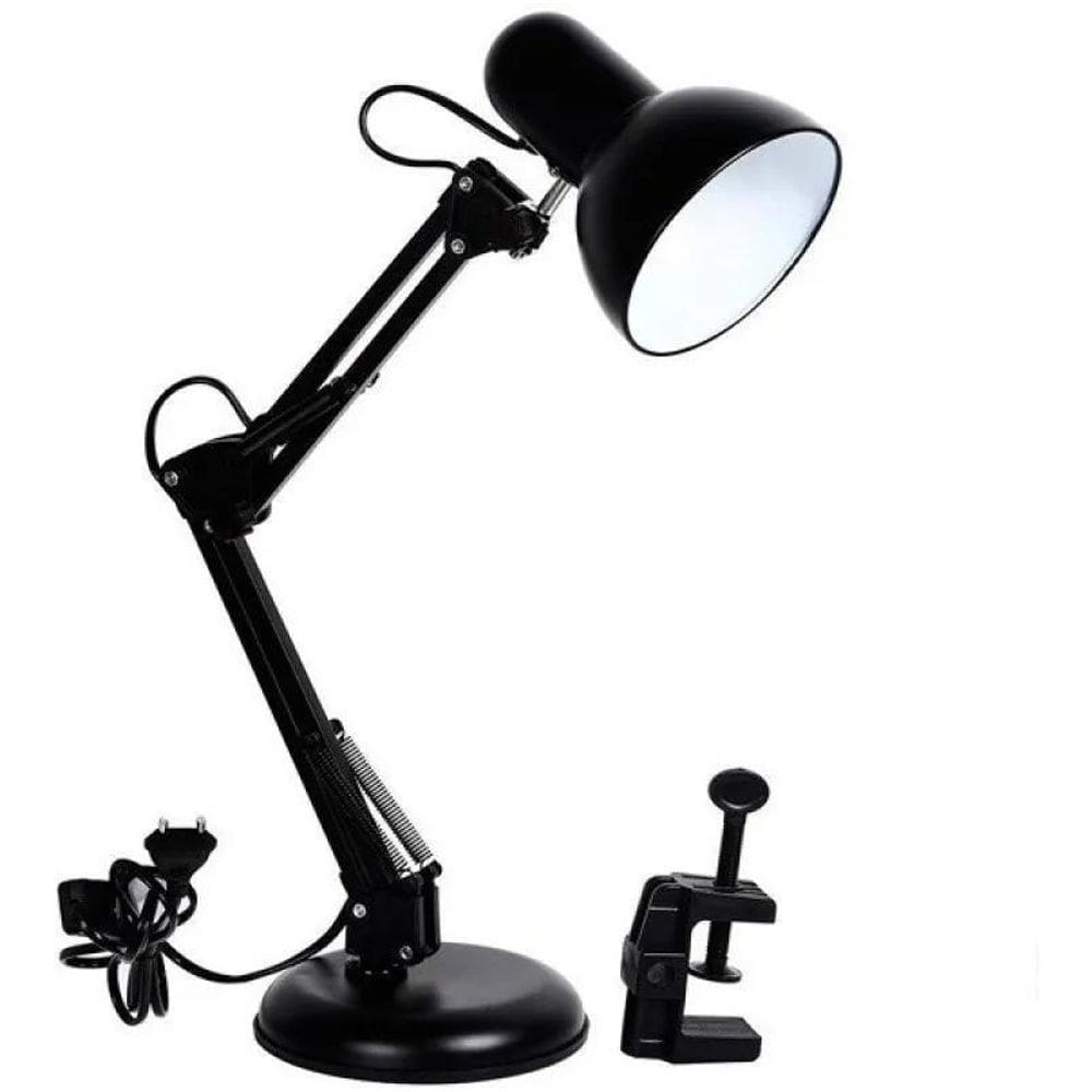 Luminária Mesa Abajur Articulavel Garra E Base 65Cm Bivolt