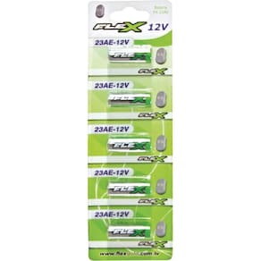 Bateria Flex Alcalina 23A 12V Fx23A Cartela Com 5 Baterias