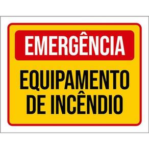 Kit 5 Placas Sinalização - Emergência Equipamento Incêndio