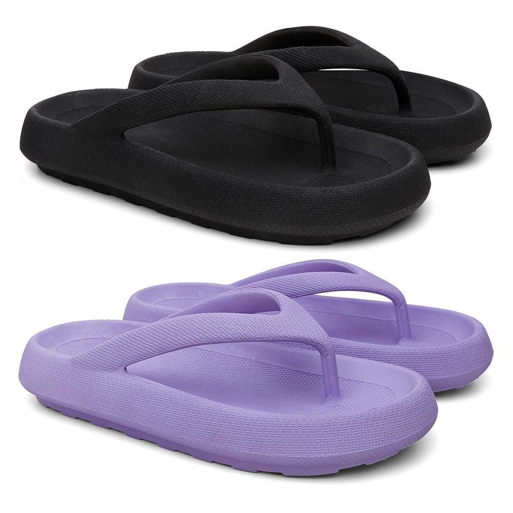 Kit Chinelo Feminino de Dedo Nuvem Confortável 2 Pares