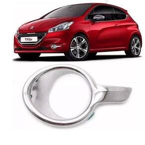 Grade Para-Choque Peugeot208 13 Á 15 Com Milha Cromado Le