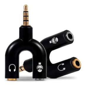 Adaptador Splitter P3 Headset Fone/Microfone P2 X P3 Áudio