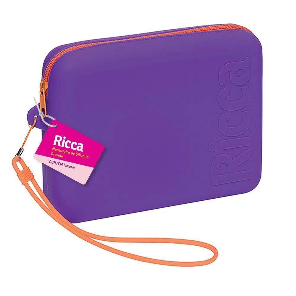Nécessaire De Silicone 21cm Grande Roxa Purple Ricca