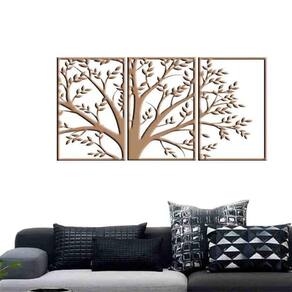 Quadro Decorativo Árvore 3Mm Vazado - Md/Cru