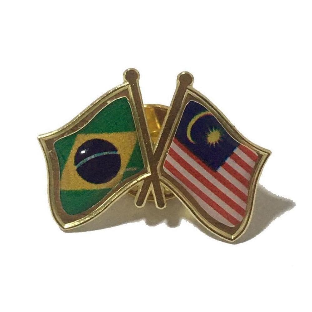Pin Da Bandeira Do Brasil X Malásia