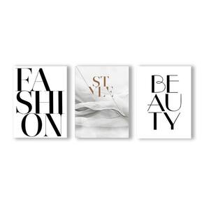 Kit 3 Placas Decorativas Fashion Vintage Retro Mdf